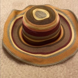Kathy Jeanne Striped Hat Bendable Brim